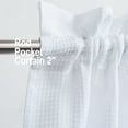 thumbnail image 4 of 3 Pieces Tier Curtain Valance Set, Waffle Weave Textured Rod Pocket Curtain Valance, 4 of 8