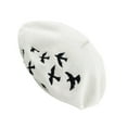 thumbnail image 3 of EeaseMX Boina de lana con bordado de petirrojo, cálida y moderna, gorro de pintor combinable, tocado retro de pintor para mujer (blanco), 3 of 7