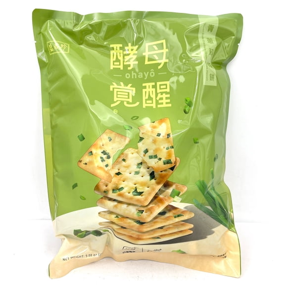 Sheng Xiang Zhen Yeast Soda Crackers-Green Onion Flavor 9.88oz酵母覺醒 青蔥蘇打餅