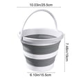 thumbnail image 3 of Collapsible Bucket 1.3 Gallon 5L Water Bucket for Cleaning Foldable Portable Plastic Mop Bucket with Handles Indoor Household Outdoor Car Wash Camping Fishing (Gray, S), 3 of 8