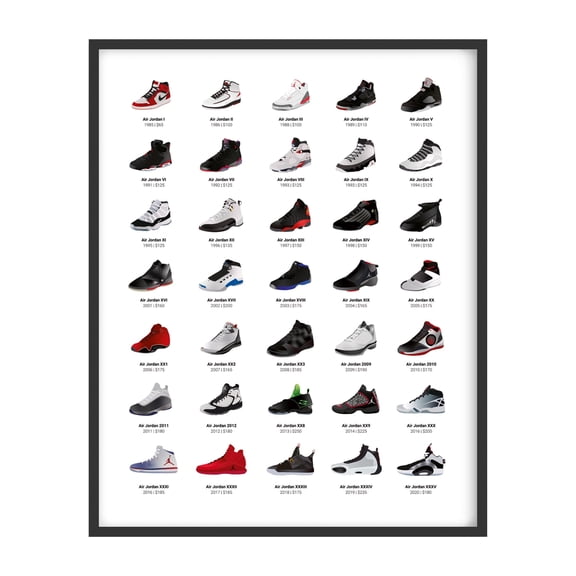 Haus and Hues Michael Jordan Shoes 12"x16" Art Print