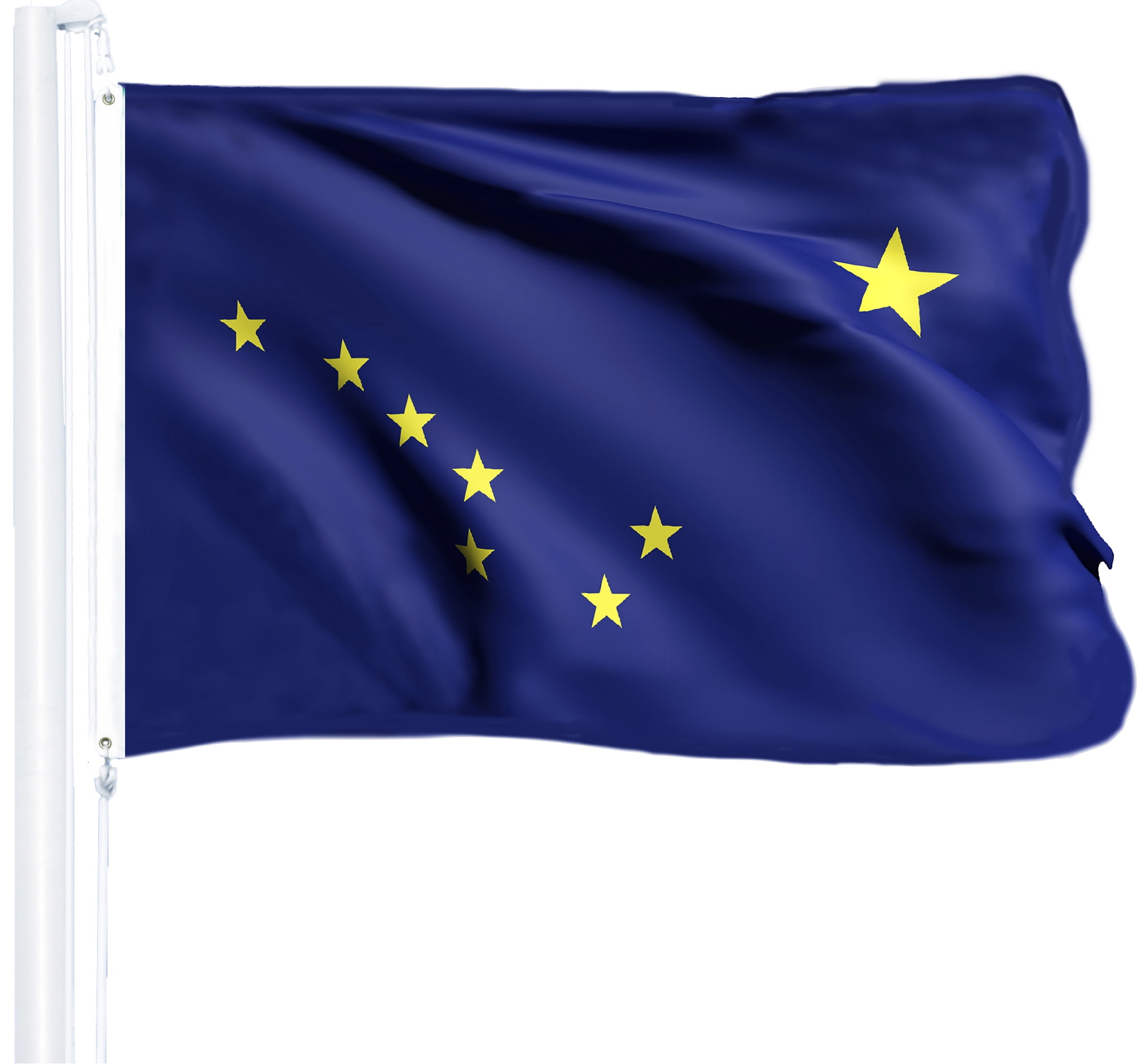 G128 Alaska State Flag 150D Quality Polyester 3x5 ft Printed Brass