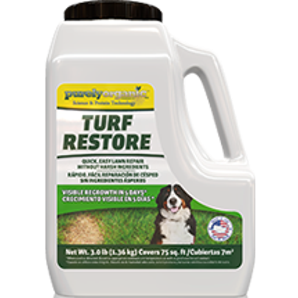 Purely Organic Products LLC. 3 lb.Turf Restore Grass Seed and Lawn Food Mix