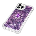 thumbnail image 4 of Funda para iPhone 14 Pro Max con Brillo Líquido Flotante, Purpurina, Parachoques y Anillo Giratorio Soporte, 4 of 5
