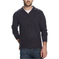 thumbnail image 1 of Weatherproof Mens 1/4 Zip Knit Sweater, Grey, XXX-Large, 1 of 1