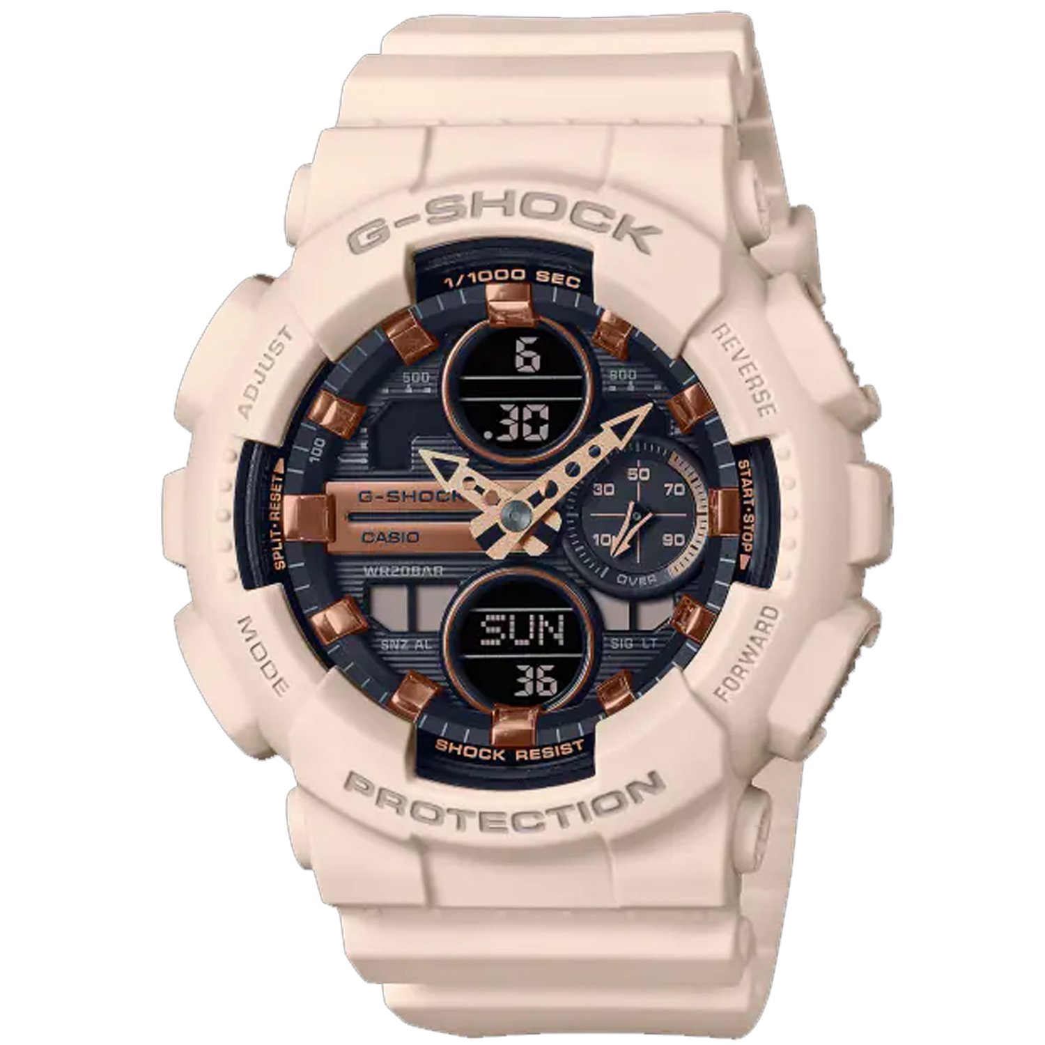 Casio Women's G-Shock Black Dial Watch - GMAS140M-4A