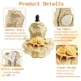 thumbnail image 2 of HQREA Bling Dog Flower Dress Girl Pet Tutu Cat Luxury Princess Wedding Skirt, 2 of 6