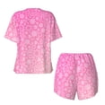 thumbnail image 5 of Lsque Breast Cancer Pink Ribbons Awareness Women's Short-Sleeved Pajama Set - 2 Piece Soft and Lightweight Sleepwear Set-, 5 of 9