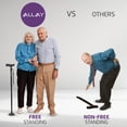 thumbnail image 2 of Bastón Allay para hombre y mujer: plegable, ajustable y plegable para personas mayores, con equilibrio, de pie, punta pivotante, resistente, con bolsa de viaje | Bastones para personas mayores - Negro, 2 of 5