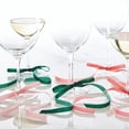 thumbnail image 2 of Velvet Bow Wine Charms, Markers for Wine Glasses, Set of 6 Charms, Mahjong T0200, 2 of 3