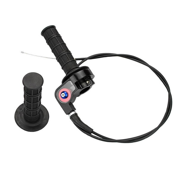 Cable de acelerador giratorio de acero inoxidable y silicona para ATV de 150 cc a 250 cc, color negro
