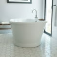 thumbnail image 3 of DreamLine BTCB6635HFXXC00 Caribbean 66" x 36" Freestanding Oval 48 Gallon Soaking Bathtub in White, 3 of 11