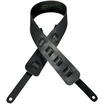 Guitar Strap Oiled Buffalo Leather - Black