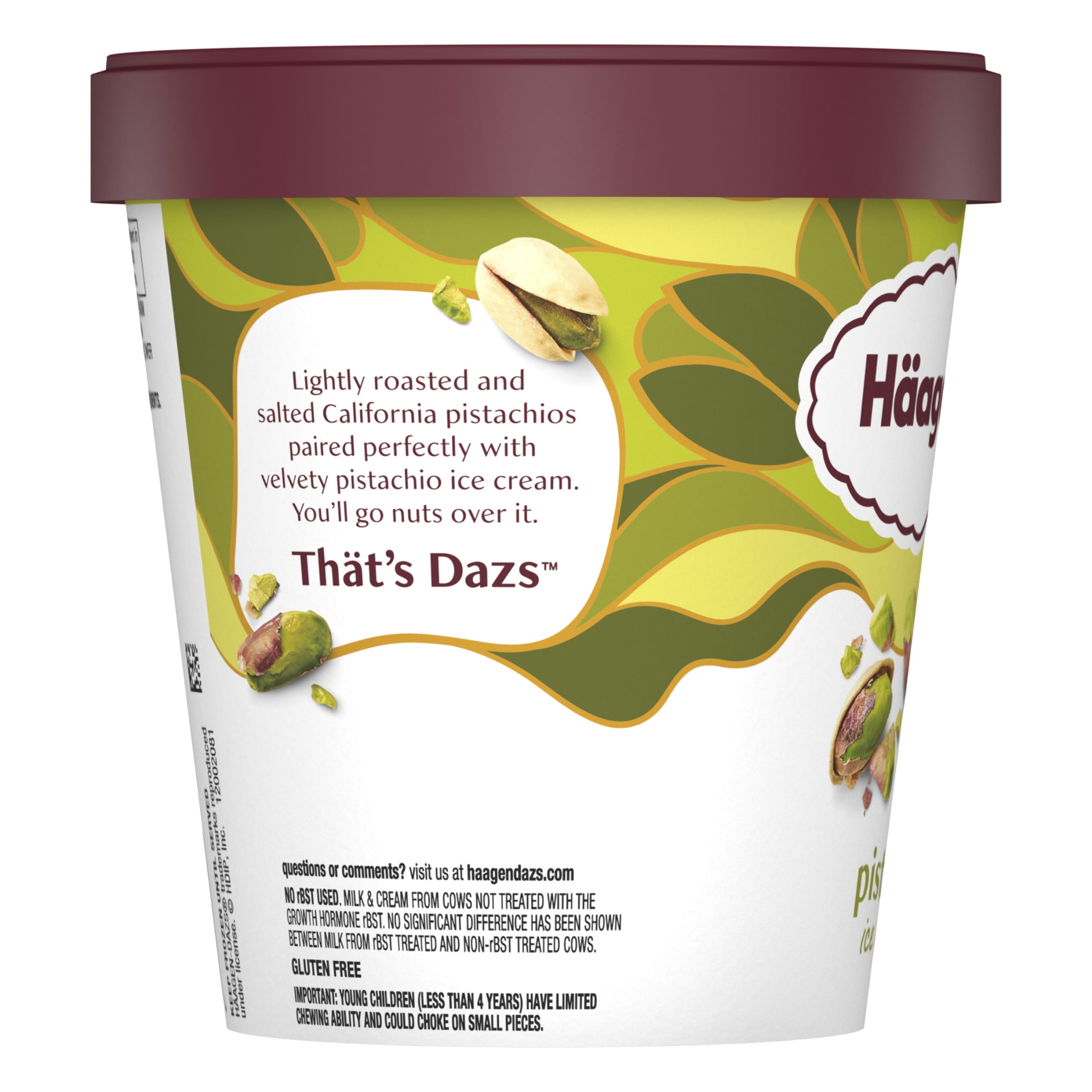 Haagen Dazs Pistachio Ice Cream, Gluten Free, Kosher, 14 oz