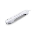 thumbnail image 1 of 360 Electrical Idealist 7 Outlet Surge Protector with 2x 2.4-amp USB Ports and 6-ft Cord - White, 1 of 2