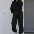 thumbnail image 3 of Conjunto de chándal de mujer otoño-invierno 2025: sudadera con capucha de manga larga y pantalones holgados, mezcla de algodón, ropa informal/deportiva, tallas S-XL., 3 of 6