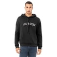 thumbnail image 2 of Daxton Adult Unisex Soft Pullover USA Cities States Comfort Hoodie Fleece Sweatshirt, Los Angeles Black White, XS, 2 of 2