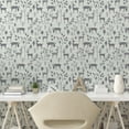 thumbnail image 3 of Ambesonne Christmas Peel & Stick Wallpaper for Home, Deer in the Winter Forest, 13"x100", Dust Grey Pale Taupe, 3 of 6