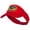Red, variant on Oak Leaf Captain Military Patched Sun Visor - White OSFM