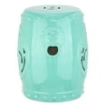 thumbnail image 3 of Safavieh Dragon Coin Indoor/Outdoor Garden Patio Stool, Light Blue, 3 of 4
