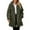Army Green, variant on Womens Fleece Jacket Women's Oversized Jackets Fuzzy Fleece Hoodies Zip Up Solid Outerwear Coat with Pockets Womens Coats Army Green L