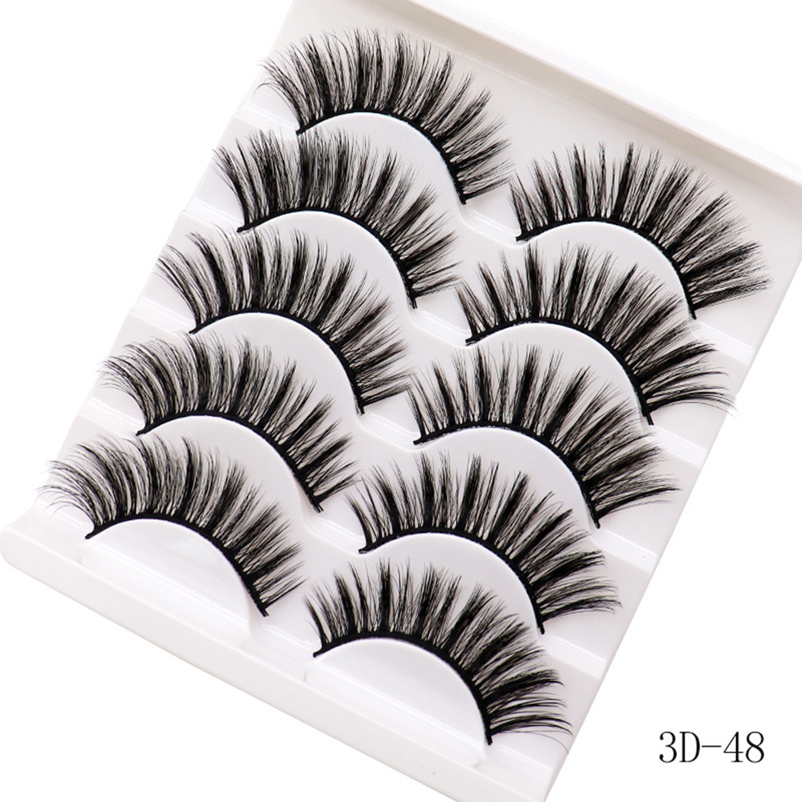 5 Pairs Natural and Realistic Eyelash Split Tips Lashes 3D Weaving for Women and Young Girls
