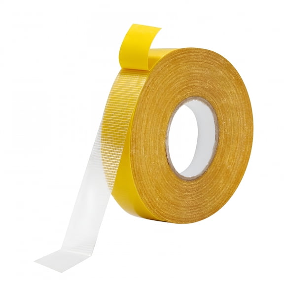 CCOCC Double Sided Tape Double Heavy Duty High Fabric Installation Tape (0.79IN*66 FT) Clear Fiberglass Material Super Adhesive Removable No
