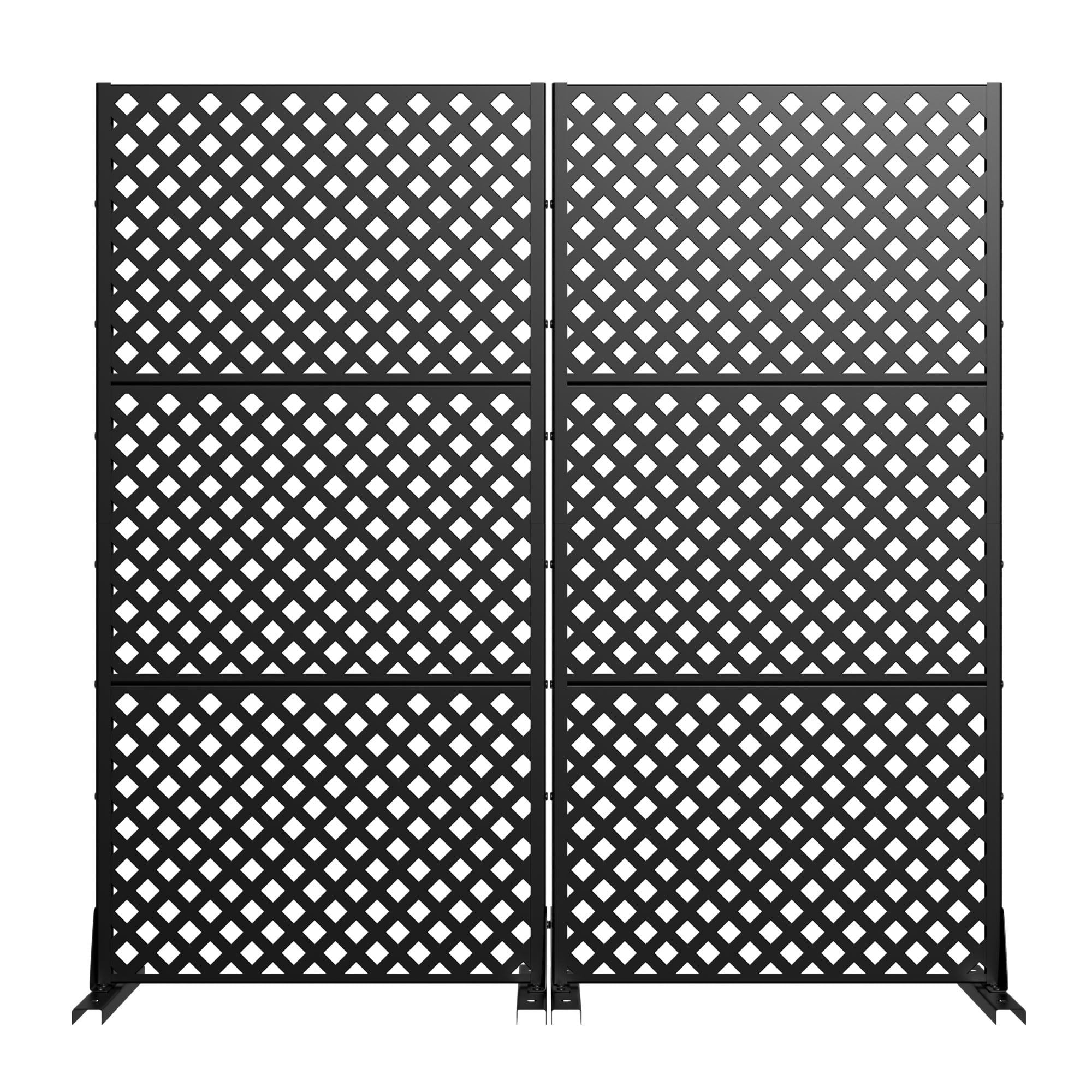 MAYEERTY 5 Panels Outdoor Privacy Screen, Metal Decorative Privacy Fence, 2 pcs Privacy Panel for Patio, Balcony, Backyard, Garden