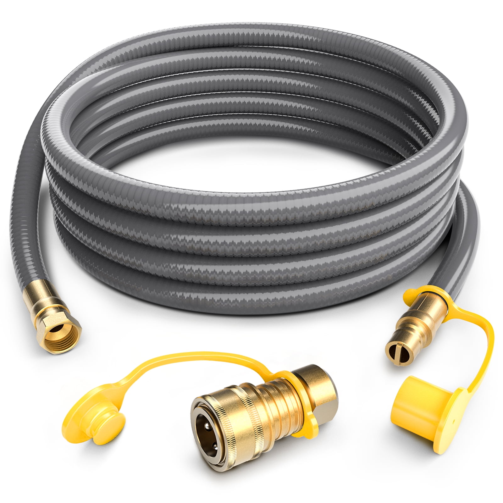 DurableBrass 3/8'' NPT-Natural Gas Quick-Connect Fittings Propane Hose Connector 