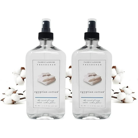 KOVOT Fabric & Room Spray Air Freshener -All Natural Calming Linen & Bedtime Mist -Made with Essential Oils  Natural Fabric Spray Bed Linen Spray - Egyptian Cotton - 17.75 Fl Oz (Pack of 2)