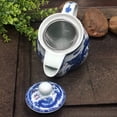thumbnail image 5 of Porcelain Teapot, 17oz Tea Pot with Removable Stainless Steel Filter Chinses Blue and White Glaze Water Kettle, 5 of 7