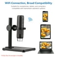 thumbnail image 2 of Mistaha 1000X WiFi High Resolution Digital Electronic Microscope Portable Mini Magnifier with Base Stand for, 2 of 8