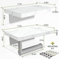 thumbnail image 4 of 2 Shelve Toilet Paper Holder with Natural Marble Shelf, Screw Wall Mounted, Tissue Roll Holder for Bathroom Nickel, 4 of 5