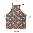 thumbnail image 5 of Lsque Colorful Flowers with Butterfly Waterproof Apron Chef Aprons for Men Heavy Duty Chemical Work Apron Extra Long Grilling Aprons with Adjustable Bib Apron, 5 of 9