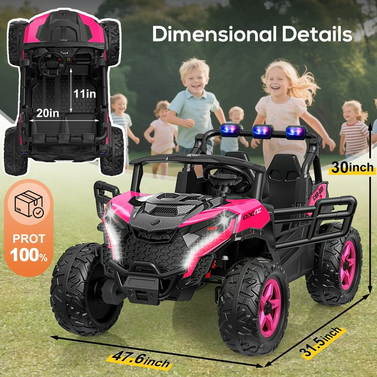 East doll 24V Kids Ride on UTV Car, 2 Seater, 4WD, EVA Tires