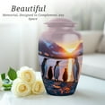thumbnail image 5 of Penguins Funeral Urn For Human Ashes Adult Female, 1 Large & 4 Keepsake Small Cremation Urns For Human Ashes, Blue Urns For Adult Man And Women, Mini Urn For Mother And Father, 10&3 Inch, 5 of 7