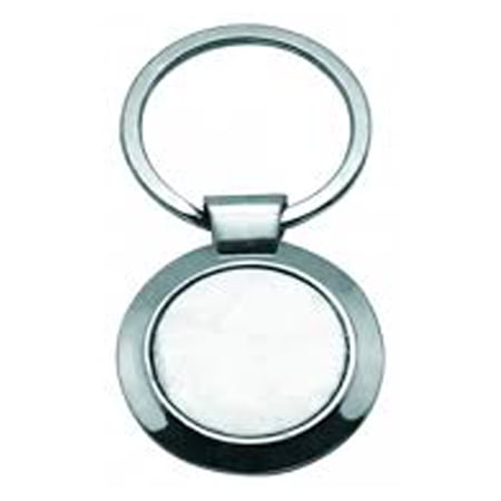 Sublimation metal Round Keyrings Key Chain Dye Blank Products 12pcs heat press