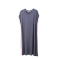 thumbnail image 2 of Sakmal Modal Womens Nightgown Knee Length Lounge Colorblock Short Sleeve Nightdress Crew Neck Soft Comfy Loose Fit Women's Sleepwear L-3XL, 2 of 5