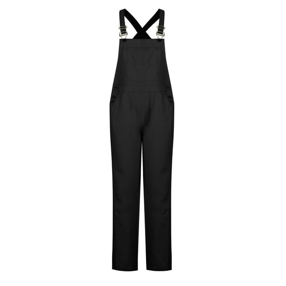 GSPCLAM Demin Overalls for Women Loose Fitted Fall Straight Leg Overalls with Pockets for Taking a Trip Fall New Trousers Black XXL