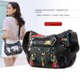 thumbnail image 2 of Bolso de hombro de nailon estampado, bolso de mujer, bandolera de viaje al aire libre, bolso de bola de masa, mochila pequeña para el cabello, 2 of 6