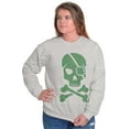 thumbnail image 4 of Irish Skull Crossbones St Pattys Day Sweatshirt for Men or Women Brisco Brands S, 4 of 6