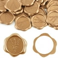 thumbnail image 2 of Briartw 30PCS Botanical Adhesive Wax Seal Stickers Self-Adhesive Wedding Invitation Envelope Seal Gold Stickers, 2 of 8
