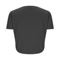 thumbnail image 6 of Wyobmus Women's Summer Shirts Crew Neck Slim Fitted Basic Tops Stretch Short Sleeve Curved Hem Tees Fashion Going Out T-Shirt A-Black, 6 of 7