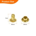 thumbnail image 2 of Uxcell 100Sets Rivets à Bout Unique 5mm Acier au Carbone Tête Ronde, Or, 2 of 7