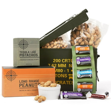 Premium Snack-munition Ammo Can - Includes 3 Meat Stick Flavors and Snacks - Ships In A Glorious Steel Ammo Can - Ultimate Gift for Meat Lovers