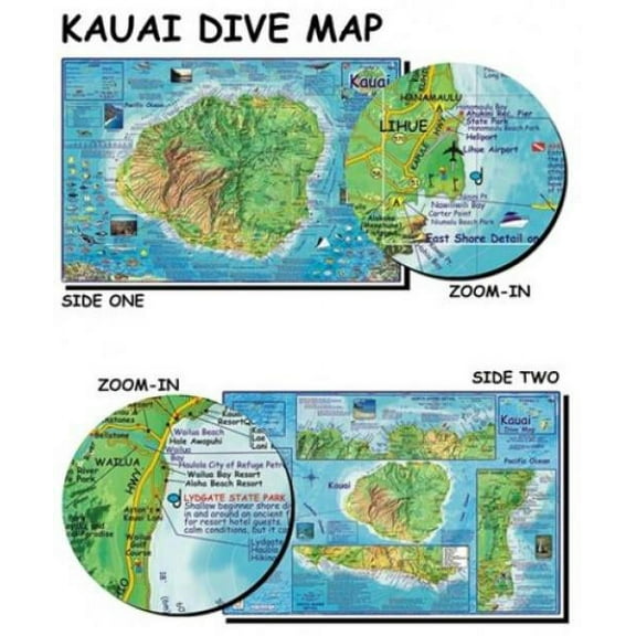 Franko Maps - Kauai Dive Map