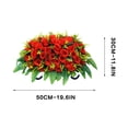 thumbnail image 3 of Roiihwy Memorial Day Decor Artificial Satin Saddle Flower, Tombstone Decoration, Cemetery Grave Memorial Flower, 23.6in Red, 3 of 7