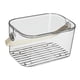 thumbnail image 3 of Cesta de ducha con tapa, organizador de diseño moderno y transparente, cesta de almacenamiento para dormitorio, baño, dormitorio, cocina, 3 of 9