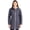 Anthracite Melange, variant on Cutter & Buck LCO00024 Rainier PrimaLoft Womens Eco Insulated Hooded Long Coat-Anthracite Melange-XXL