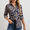 Blue Flower, variant on SOMER Women's Blouses Long Sleeve Casual Button Down Shirts with Pocket Going Out Tops,2025 Fall